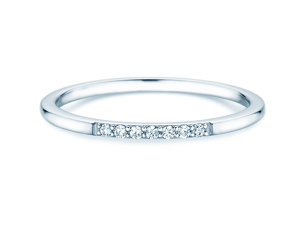 Diamantring Unity in 9K Weißgold mit Diamanten 0,05ct G/SI
