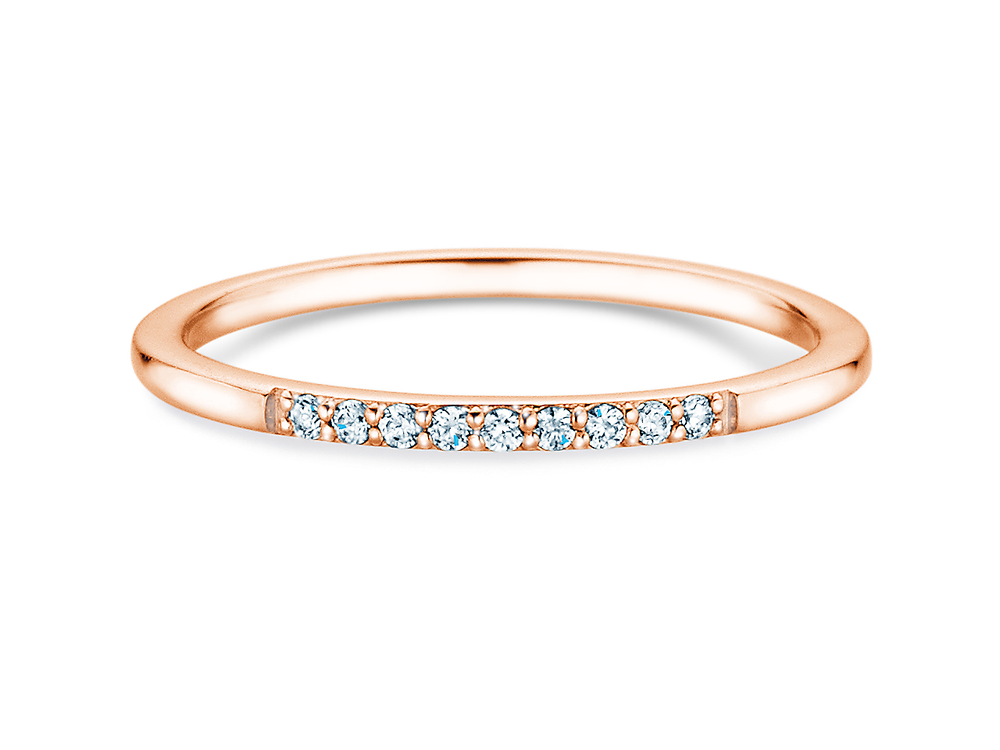 Diamantring Unity in 14K Roségold mit Diamanten 0,07ct G/SI