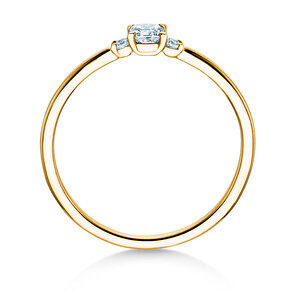 Diamantring Vivid Petite Cushion Cut in Gelbgold
