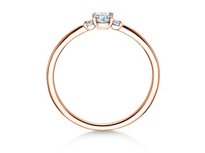 Diamantring Vivid Petite Cushion Cut in Roségold