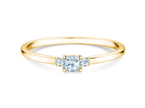 Diamantring Vivid Petite Cushion Cut in Gelbgold