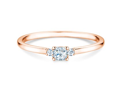 Diamantring Vivid Petite Cushion Cut in Roségold