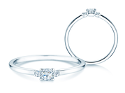 Diamantring Vivid Petite Cushion Cut in Weißgold