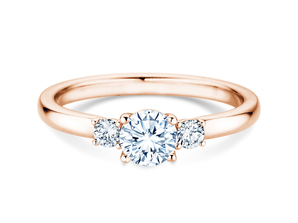 Ring Vivid Petite Diamond in 14K Roségold mit Labordiamanten 0,50ct E/VS