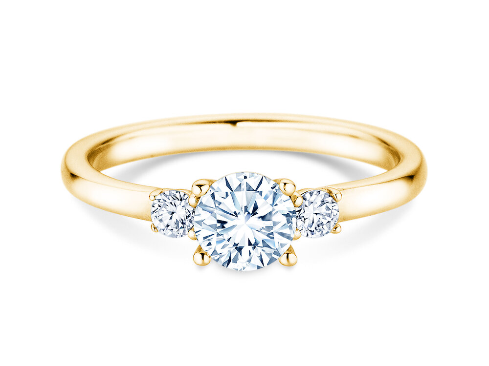 Ring Vivid Petite Diamond in 14K Gelbgold mit Labordiamanten 0,60ct E/VS