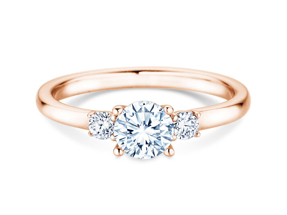Ring Vivid Petite Diamond in 9K Roségold mit Labordiamanten 0,60ct E/VS