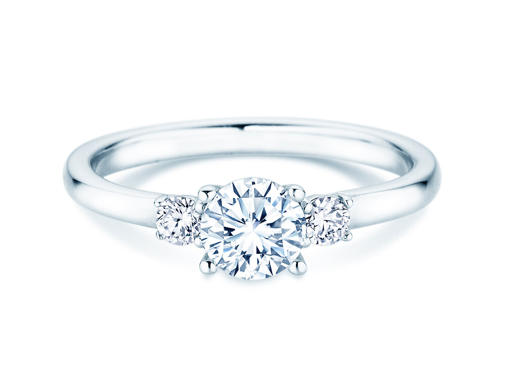 Ring Vivid Petite Diamond in 9K Weißgold mit Labordiamanten 0,60ct E/VS