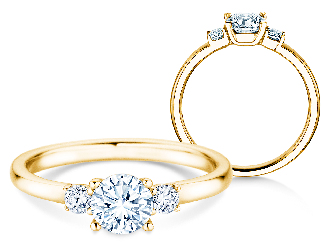 Ring Vivid Petite Diamond in Gelbgold