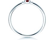 Farbsteinring Vivid Petite in 9K Weißgold mit Rubin 0,08ct und Diamanten 0,02ct