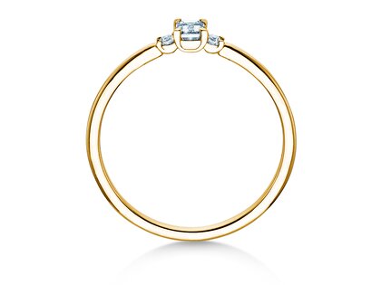 Diamantring Vivid Petite Emerald Cut in Gelbgold