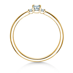 Diamantring Vivid Petite Emerald Cut in Gelbgold