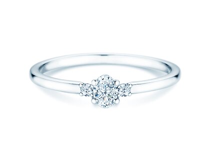 Diamantring Vivid Petite Oval Cut in Platin
