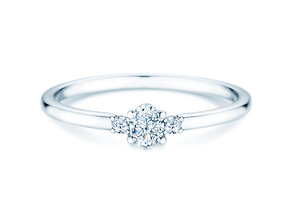 Diamantring Vivid Petite Oval Cut in Platin
