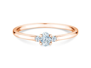 Diamantring Vivid Petite Oval Cut in Roségold