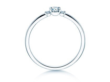 Diamantring Vivid Petite Oval Cut in Platin