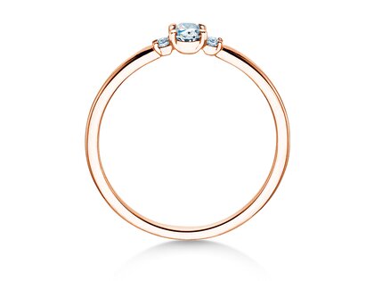 Diamantring Vivid Petite Oval Cut in Roségold