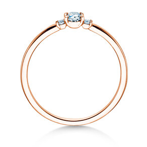 Diamantring Vivid Petite Oval Cut in Roségold