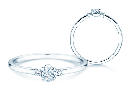 Diamantring Vivid Petite Oval Cut in Platin