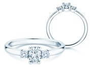 Diamantring Vivid Petite Oval Cut in Platin
