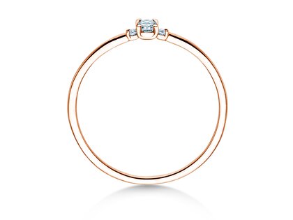Diamantring Vivid Petite Radiant Cut in Roségold