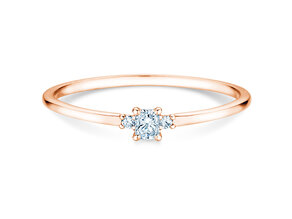 Diamantring Vivid Petite Radiant Cut in Roségold