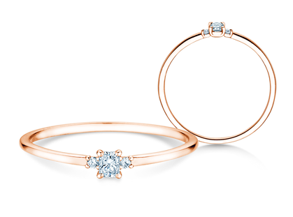 Diamantring Vivid Petite Radiant Cut in Roségold