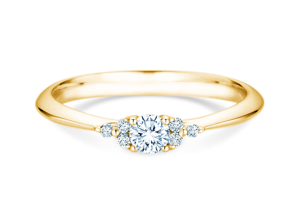 Ring Vivid Diamond in 18K Gelbgold mit Labordiamanten 0,31ct E/VS