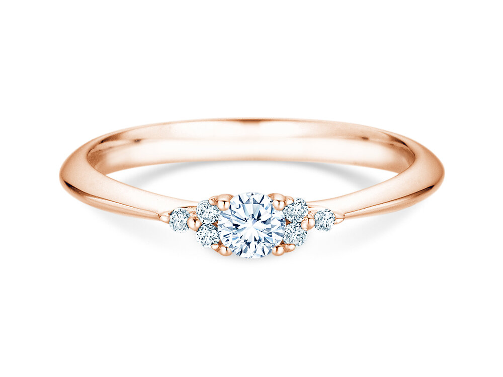 Ring Vivid Diamond in 9K Roségold mit Labordiamanten 0,31ct E/VS