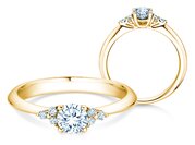 Diamantring Vivid Diamond in Gelbgold