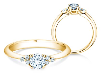 Diamantring Vivid Diamond in Gelbgold