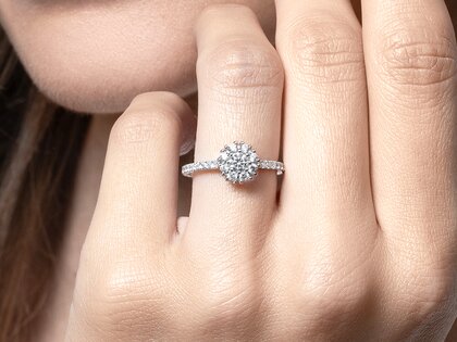 Diamantring Bloom Pavé