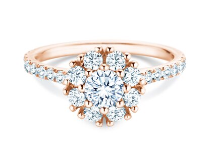 Diamantring Bloom Pavé in Roségold