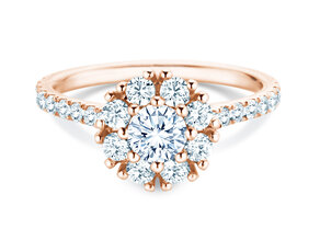 Diamantring Bloom Pavé in Roségold