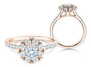 Diamantring Bloom Pavé in Roségold