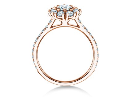 Diamantring Bloom Pavé in Roségold