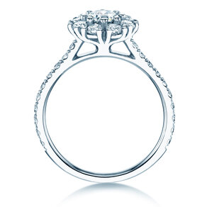 Diamantring Bloom Pavé in Platin