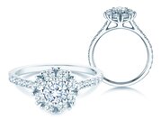 Diamantring Bloom Pavé in Platin