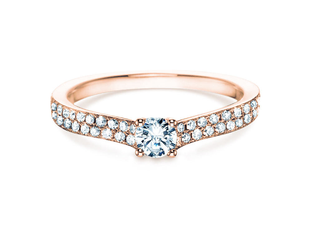 Diamantring Claire Petite in 18K Roségold mit Diamanten 0,50ct G/SI