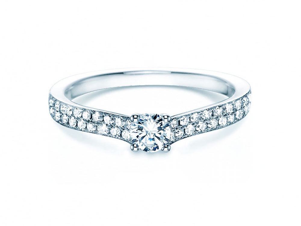 Diamantring Claire Petite in 18K Weißgold mit Diamanten 0,50ct G/SI