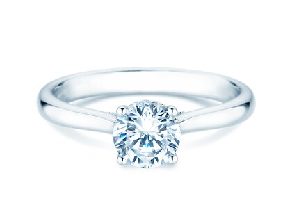 Diamantring Classic 4 Hidden Halo in Platin