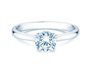 Diamantring Classic 4 Hidden Halo in Platin