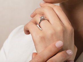 Diamantring Classic 4 Hidden Halo in Platin