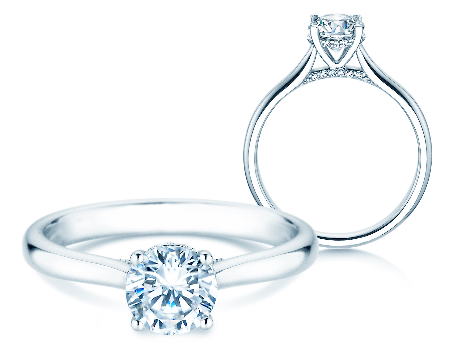 Diamantring Classic 4 Hidden Halo
