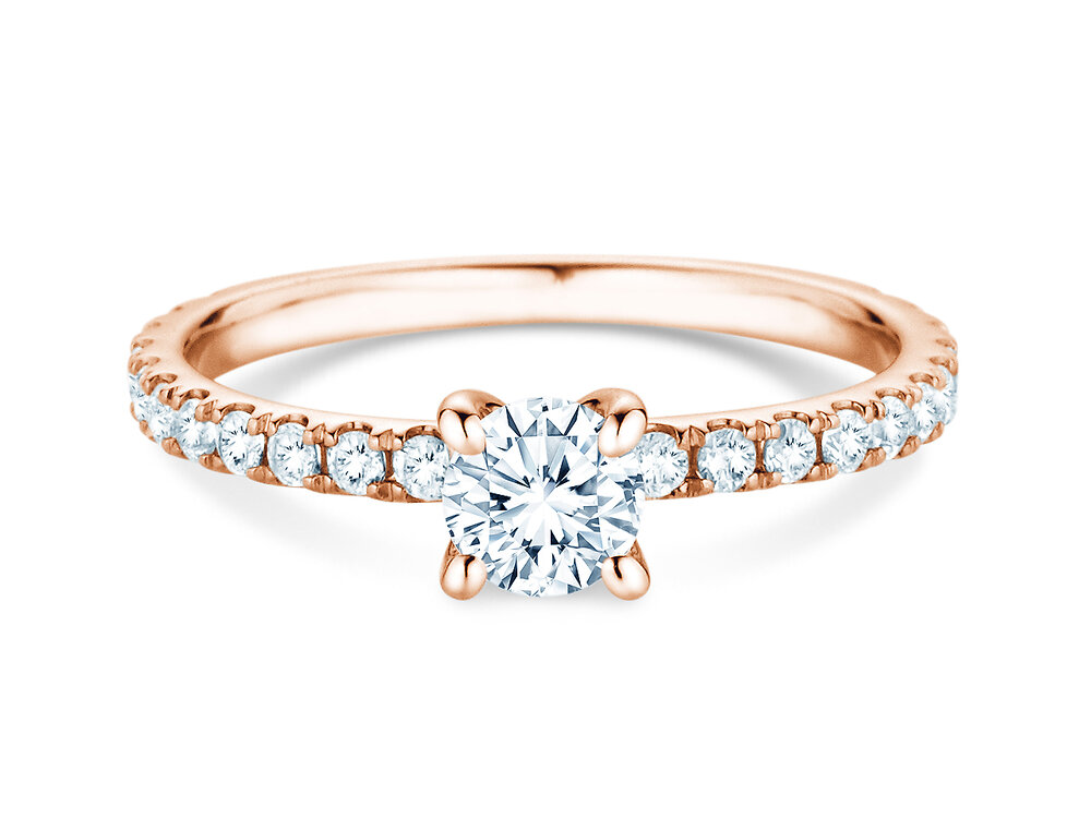 Ring Classic 4 Pavé in 14K Roségold