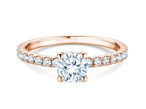 Diamantring Classic 4 Pavé in Roségold