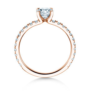 Diamantring Classic 4 Pavé in Roségold