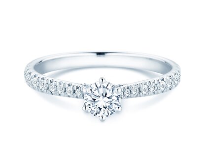 Diamantring Classic 6 Hidden Halo Pavé