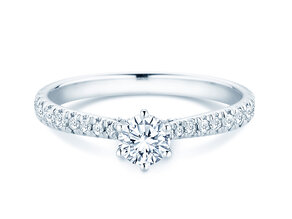 Diamantring Classic 6 Hidden Halo Pavé