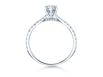 Diamantring Classic 6 Hidden Halo Pavé