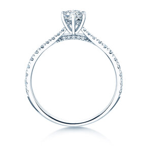 Diamantring Classic 6 Hidden Halo Pavé